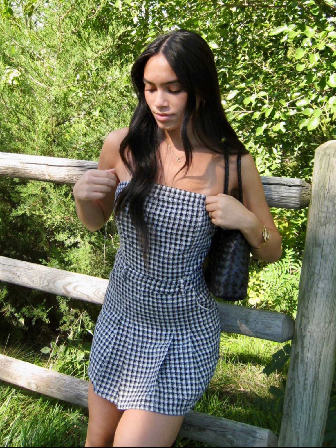 Plaid Romance Romper Dress