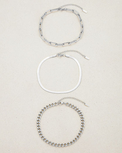 CINTHIA ANKLET SET SILVER