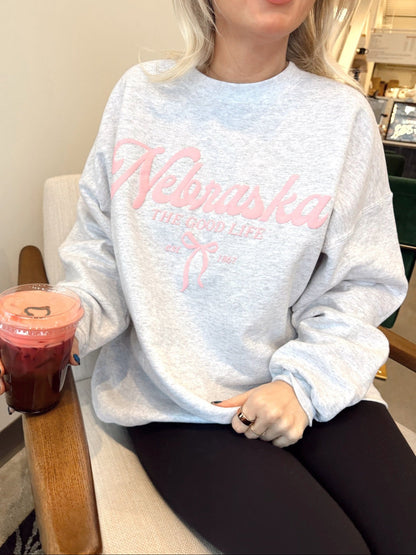 Nebraska Bow Sweatshirt