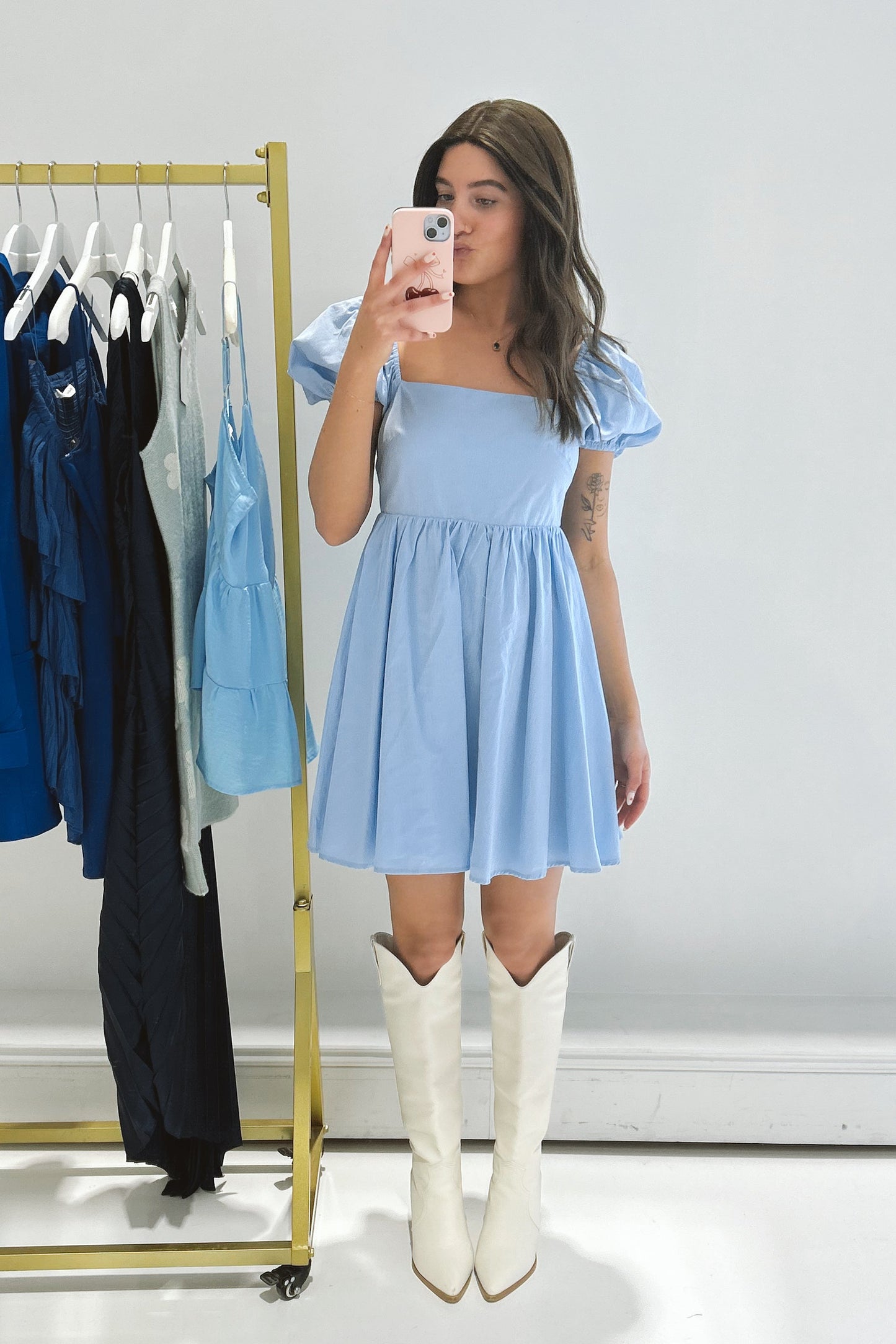 Misty Mornings Mini Dress