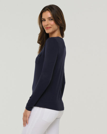 Calista Roll up Henley Top