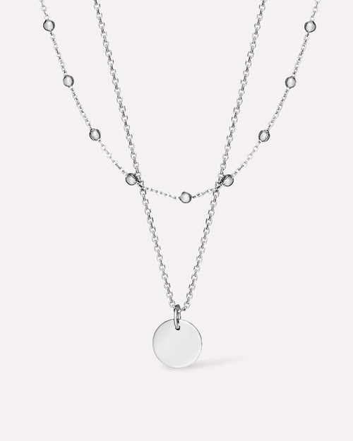Coin Necklace Set - Willow Silver