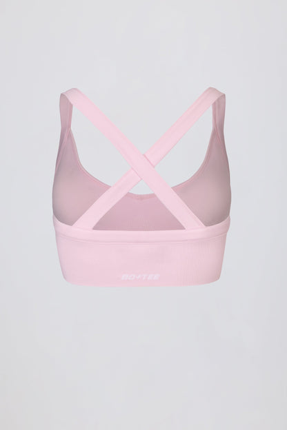 Super Sculpt Seamless Crossback Sports Bra in Soft Pink