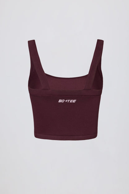 Super Sculpt Seamless Longline Camisole Top in Burgundy