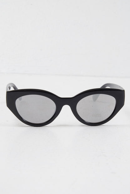Black Chunky Oval Tinted Lens Sunglasses - Dailey