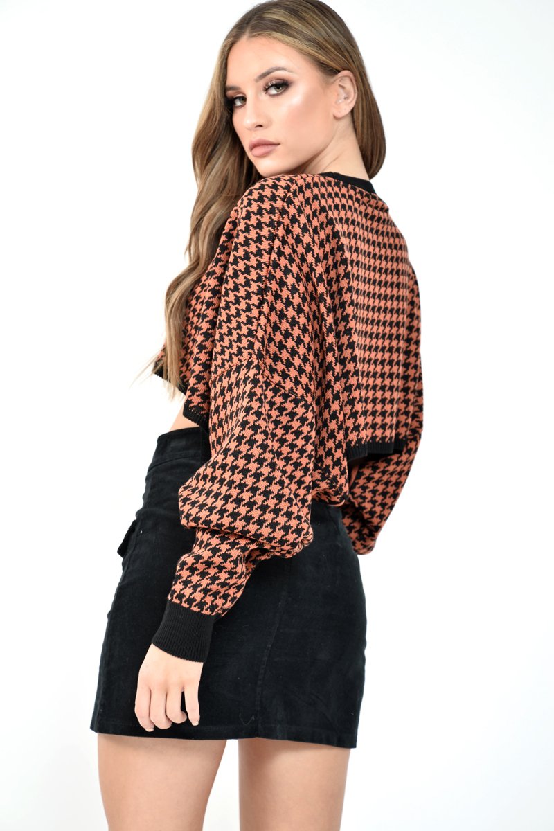 Black Corduroy Button Front Skirt - Izzabel