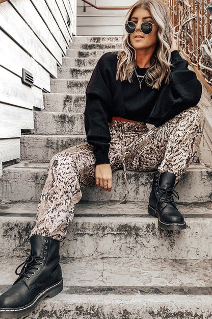 Black Cropped Batwing Jumper - Lizy