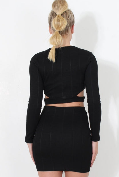 Black Cut Out Two Piece - Arianna