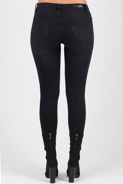 Black Denim Studded Jeans -Georgia