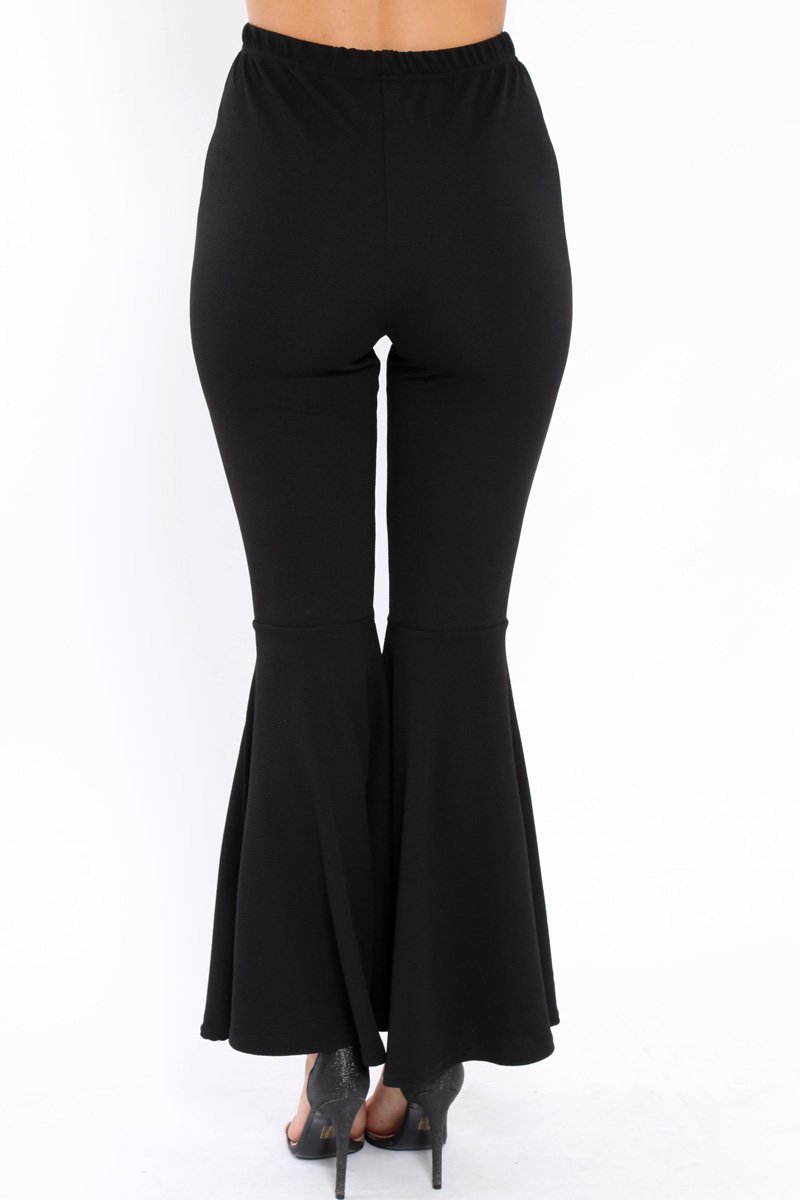 Black Extreme Flare Trousers - Becki