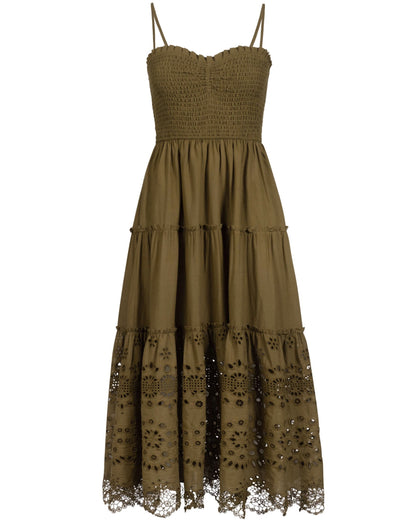 Cecilia Dress In Martini Calypso Eyelet