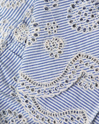 Charlie Skirt In Pinstripe Eyelet