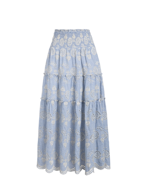 Charlie Skirt In Pinstripe Eyelet