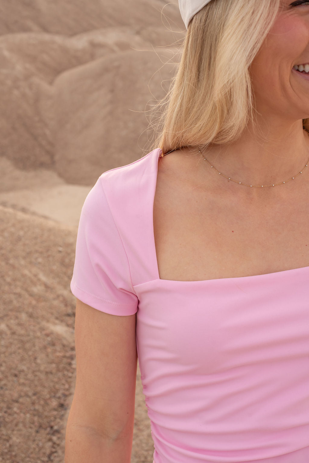 Pink Power Romper Dress