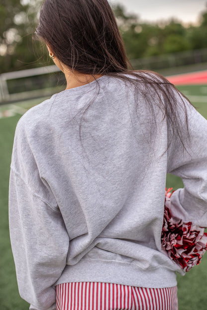 Nebraska Patches Thrifted Sweatshirt