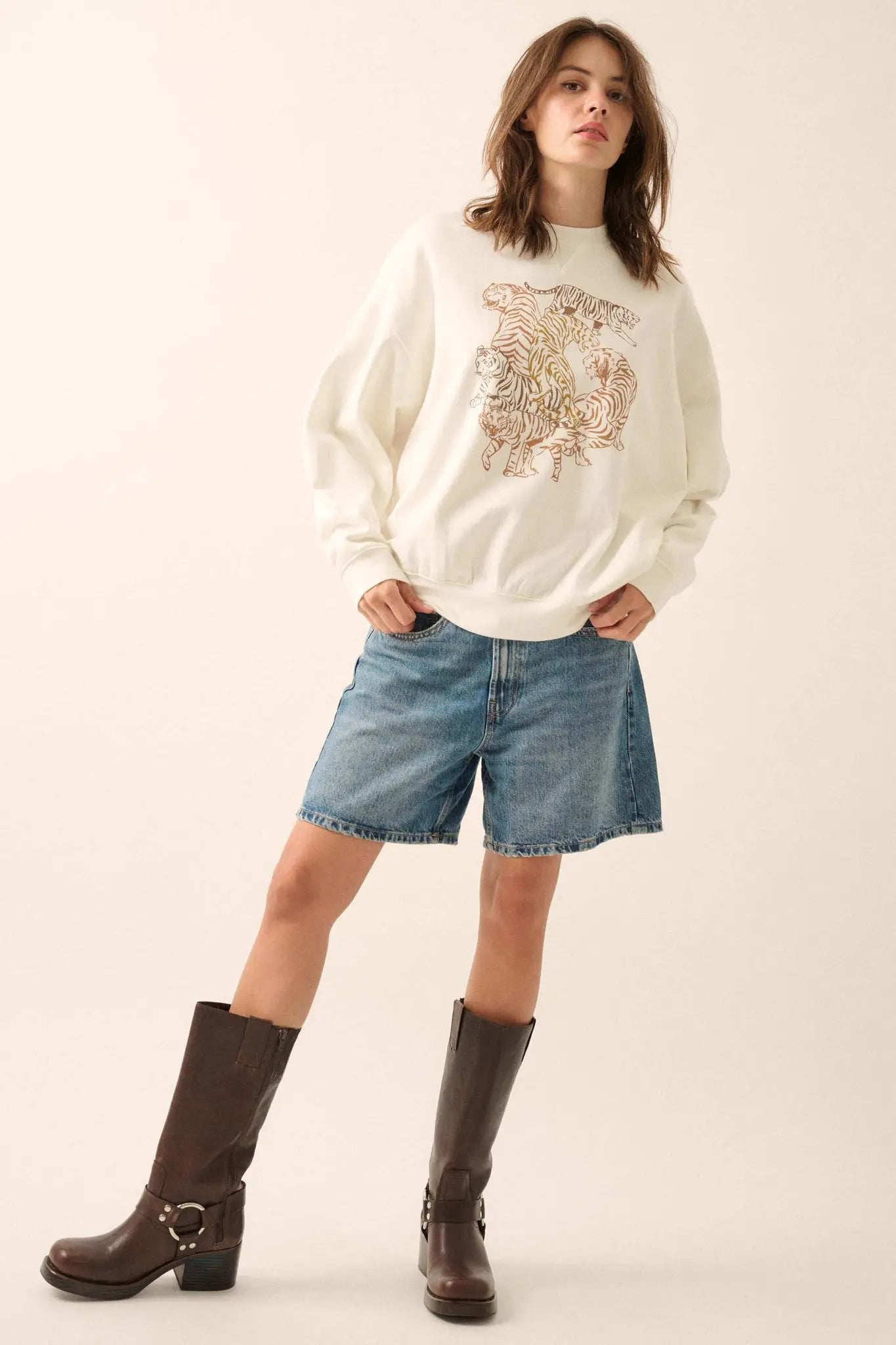 Tiger Troupe Oversize Graphic Sweatshirt