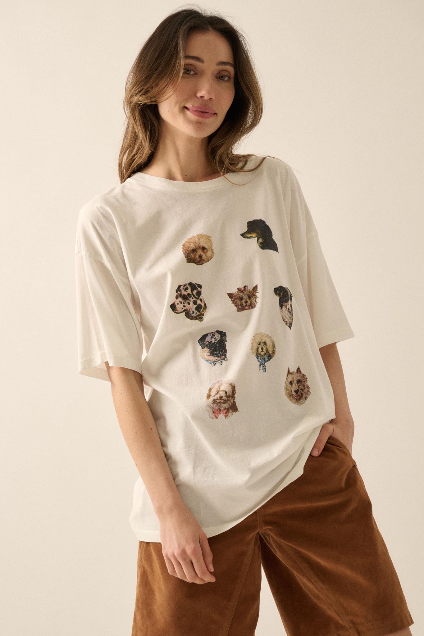 Dog Days Garment-Wash Oversize Graphic Tee