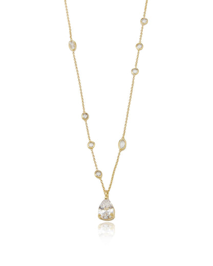 Delicate Crystal Pendant Necklace