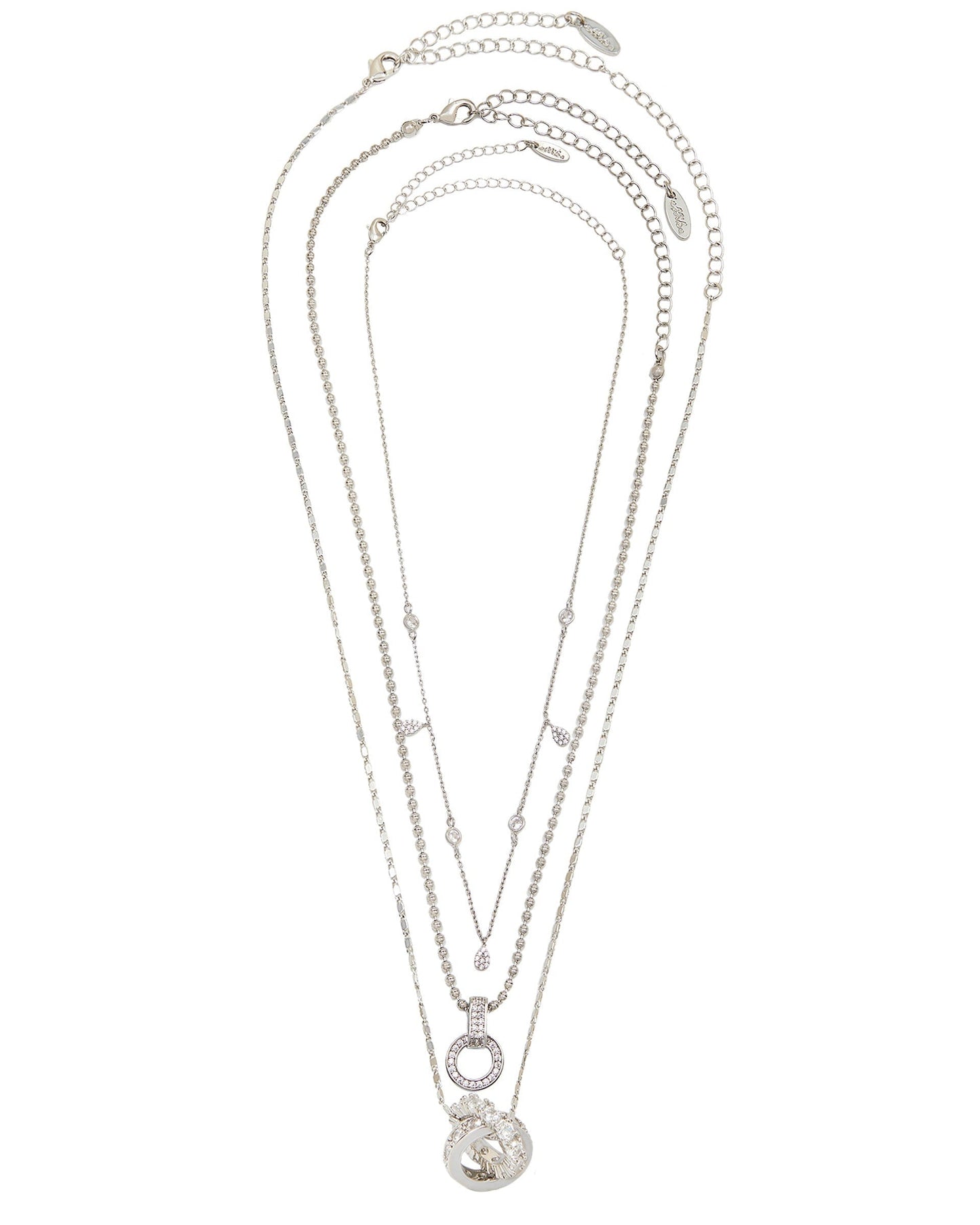 Dainty Crystal Trio Necklace Set