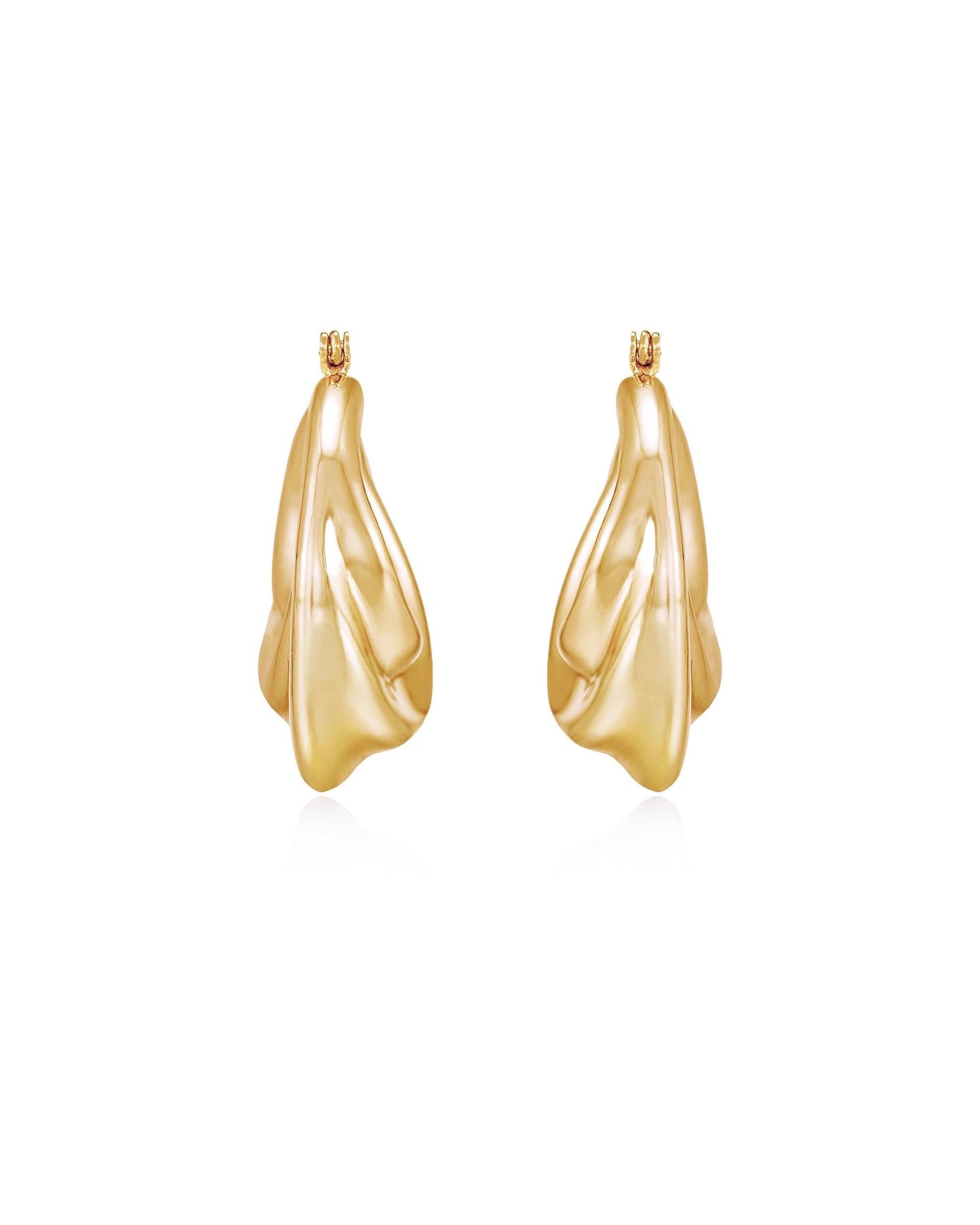 Crescent Swirl Hoop Earrings