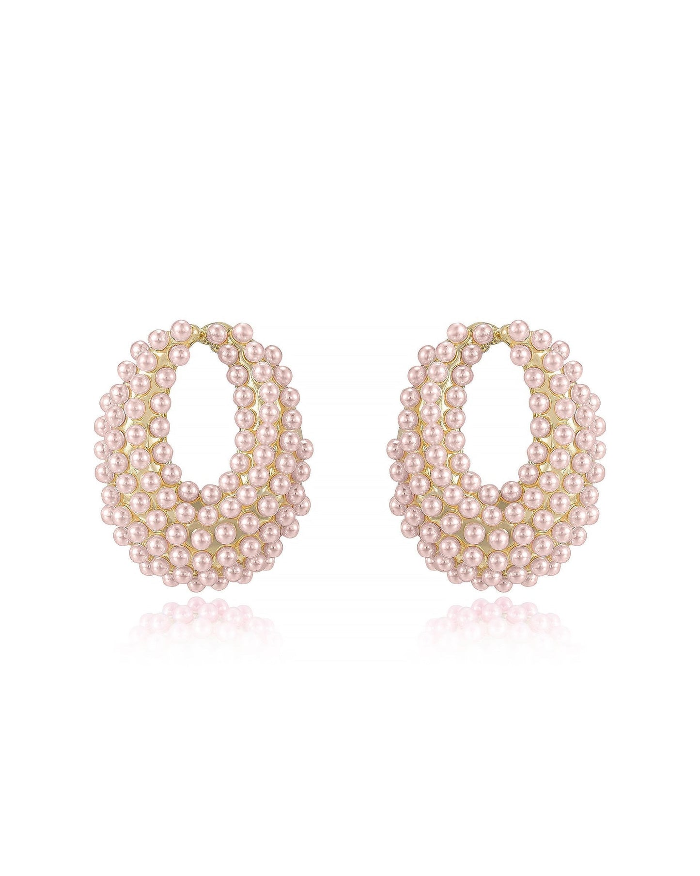 Classic Pearl Cluster Stud Earrings