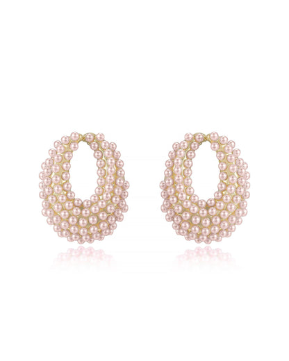 Classic Pearl Cluster Stud Earrings