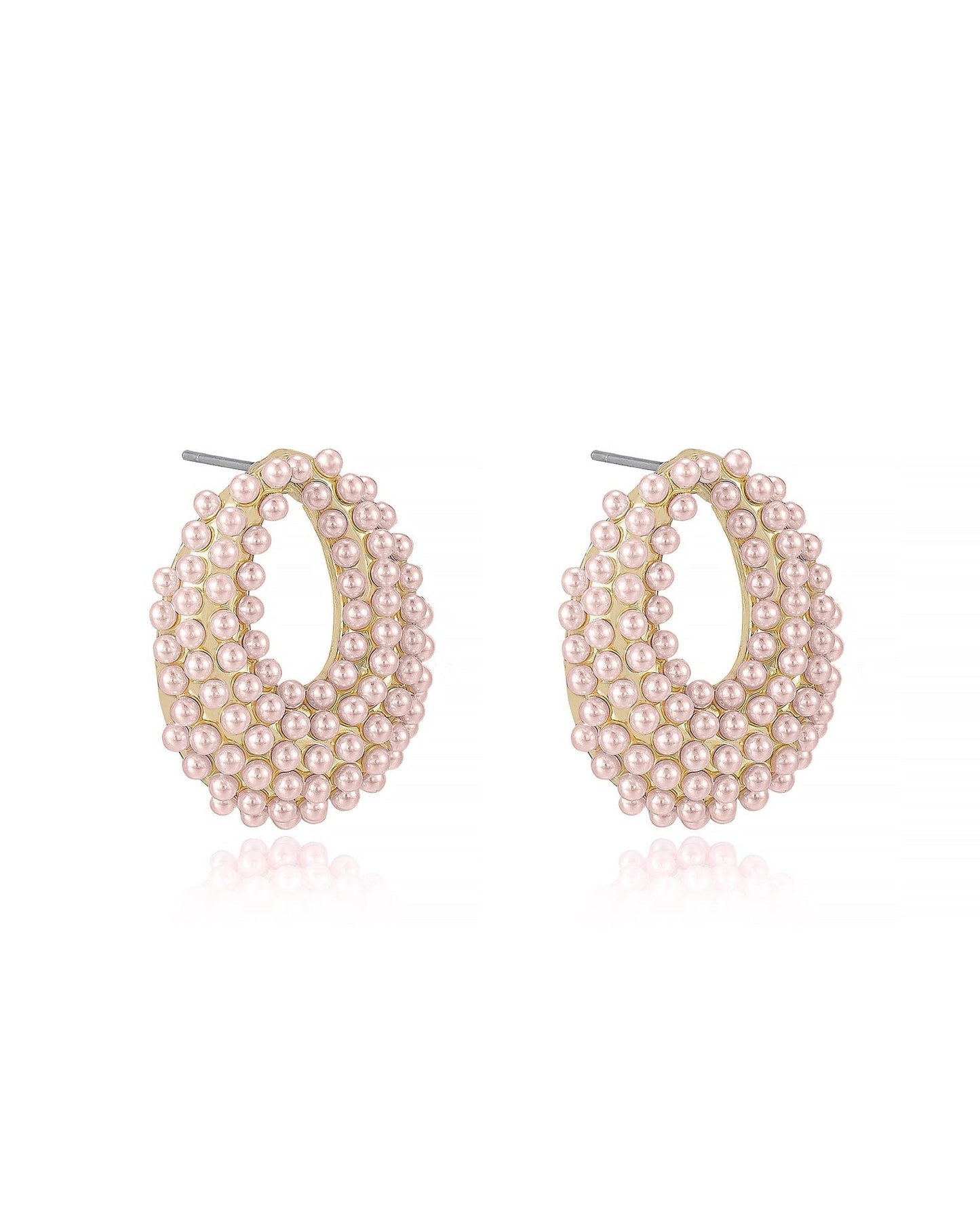 Classic Pearl Cluster Stud Earrings