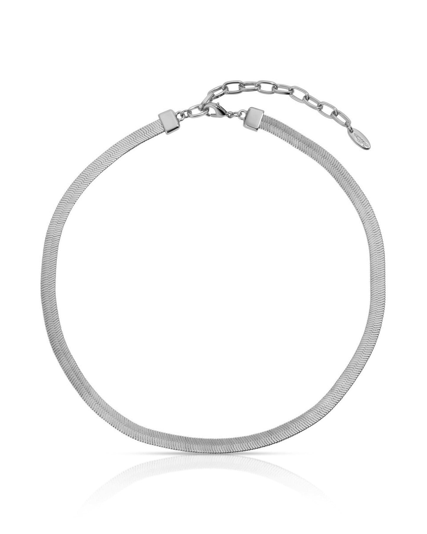 Brooklyn Flat Herringbone Chain Necklace