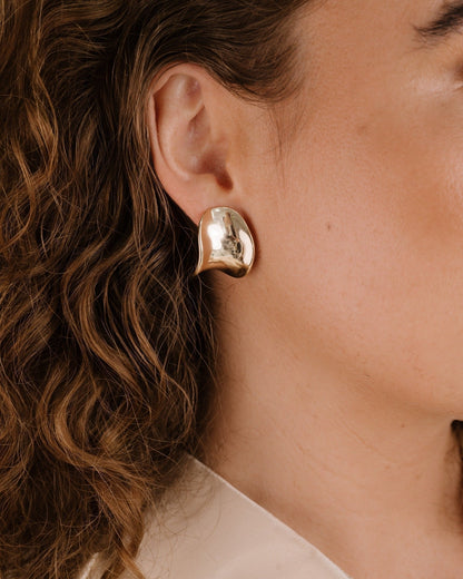 Curved Stud Earrings