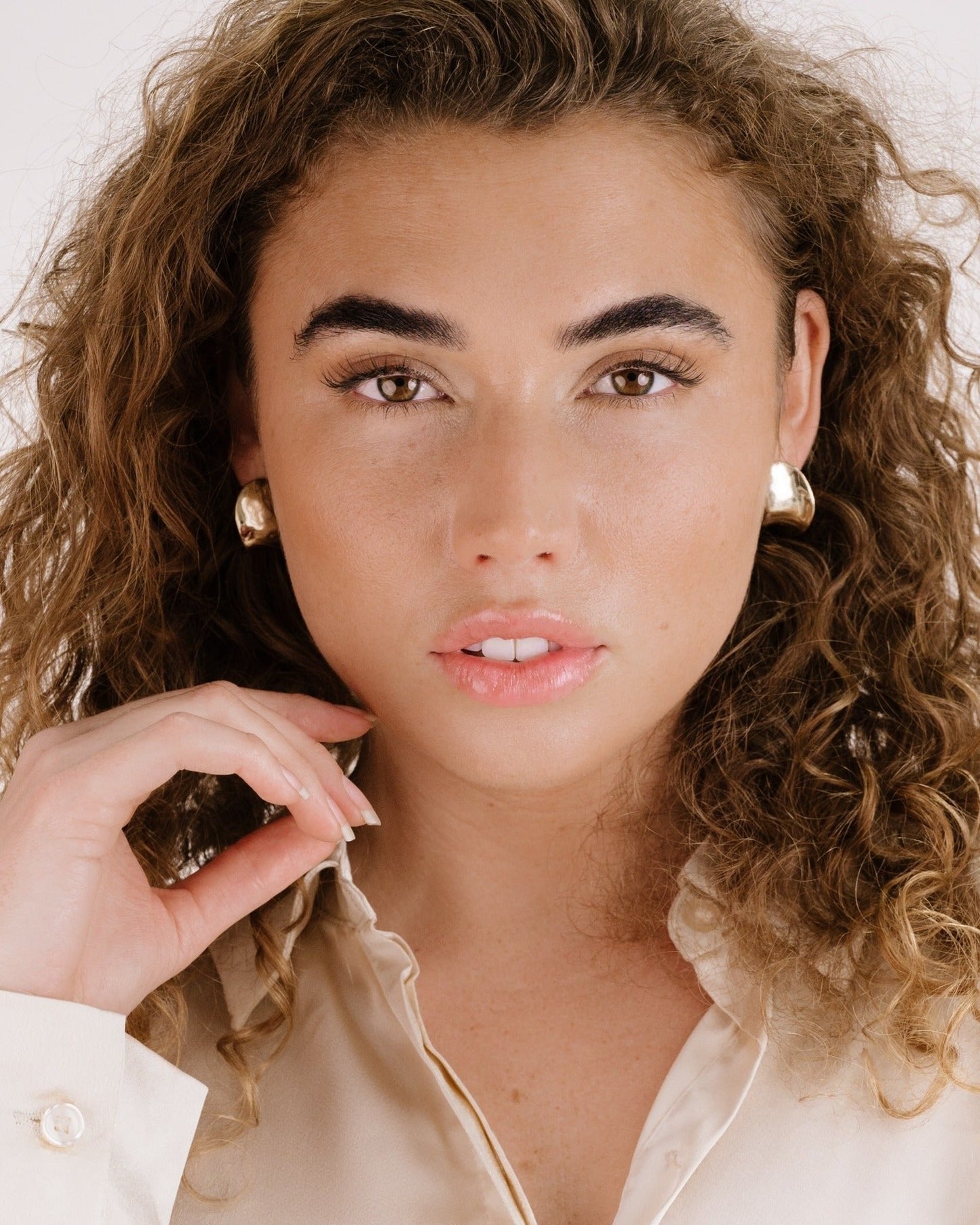 Curved Stud Earrings