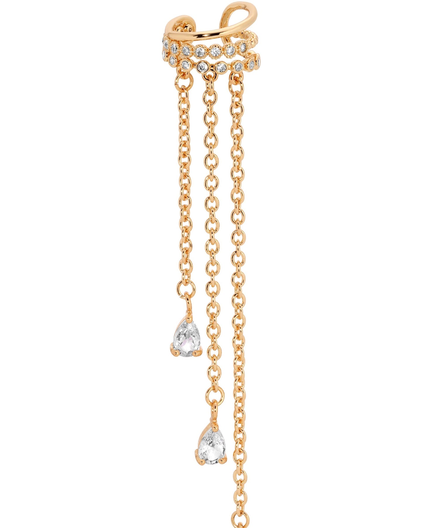 Crystal Waterfall Ear Cuff