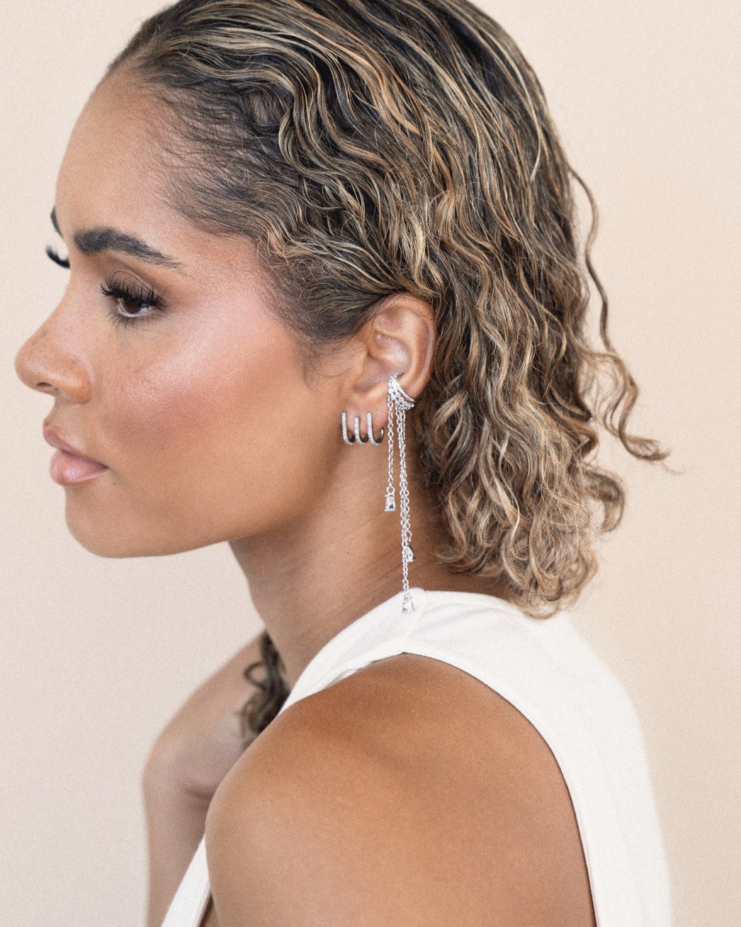 Crystal Waterfall Ear Cuff