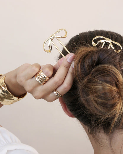 Bow Organica Hair Pin