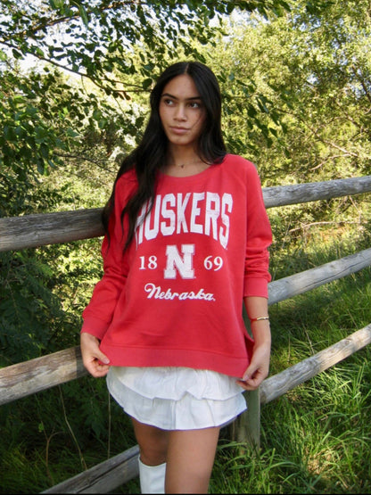 Huskers French Terry Crewneck