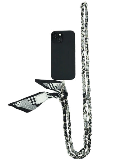 Checkerboard Crossbody Phone Chain