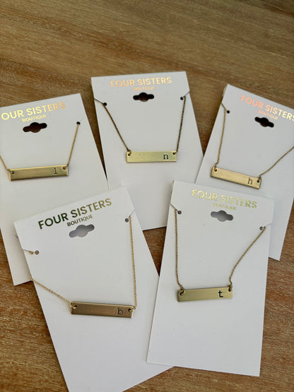 Initial Tag Necklace