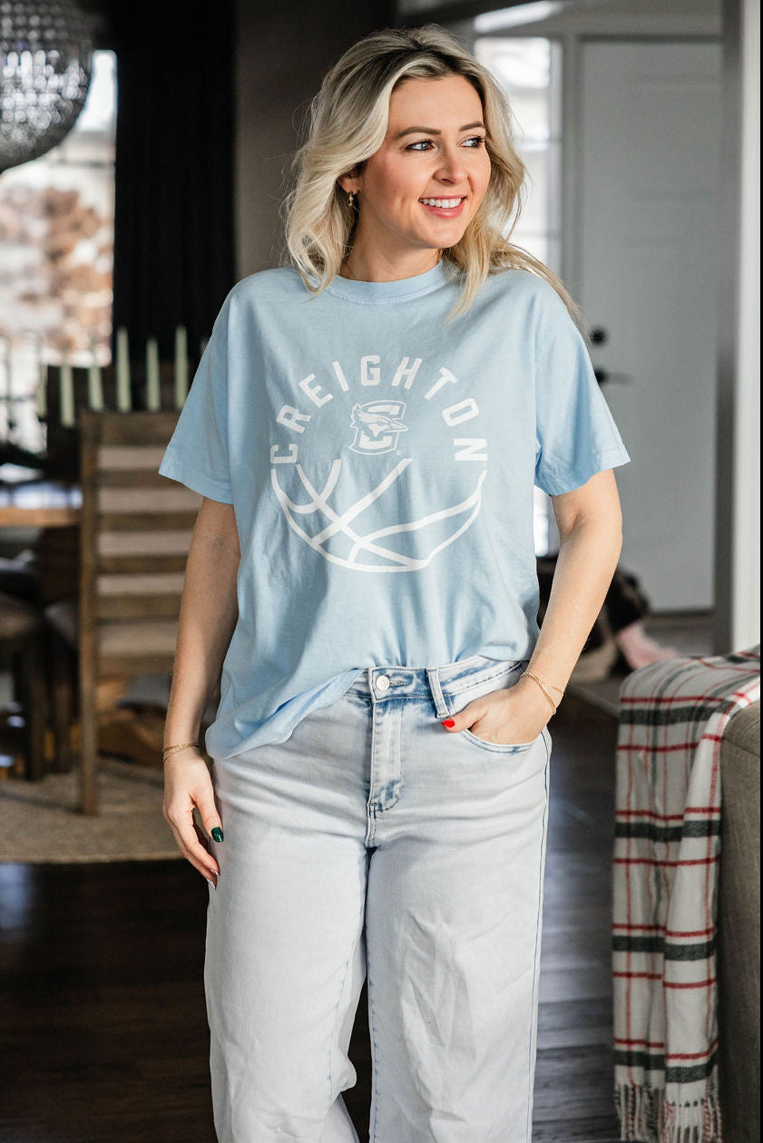 Powder Blue Creighton Tee