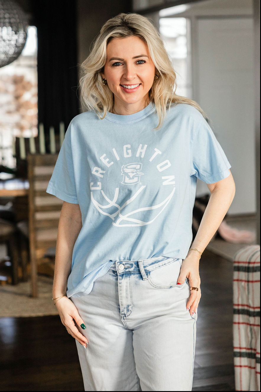 Powder Blue Creighton Tee