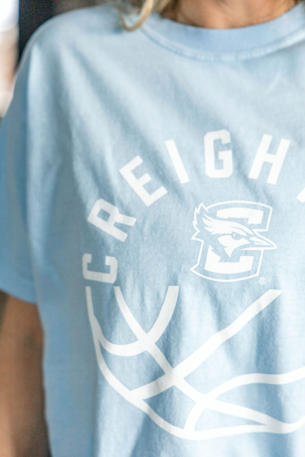 Powder Blue Creighton Tee