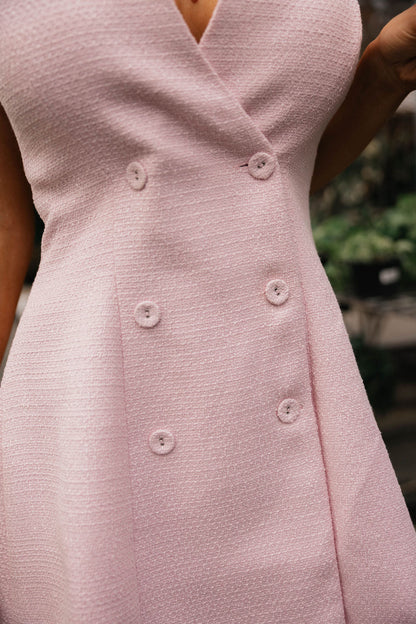 Polished In Pink Mini Dress