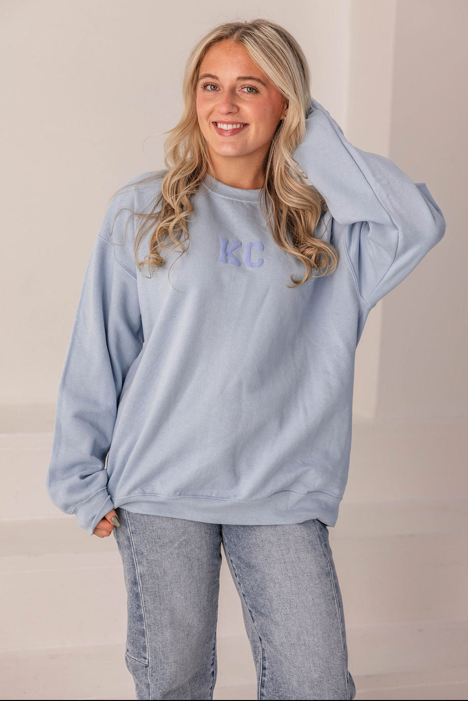 KC Crewneck Sweatshirt (Light Blue)