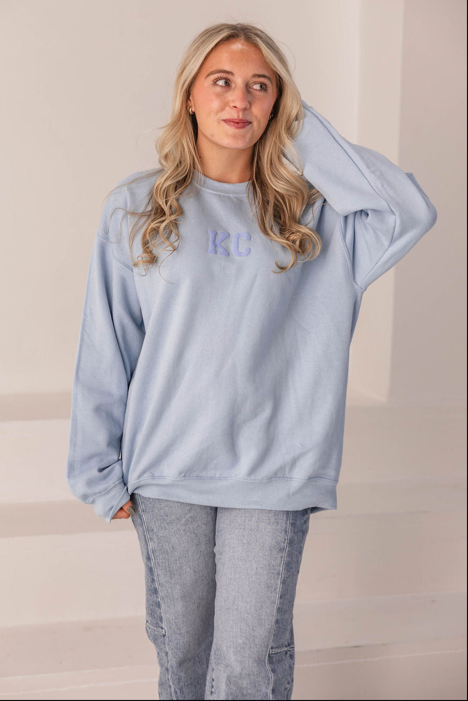 KC Crewneck Sweatshirt (Light Blue)