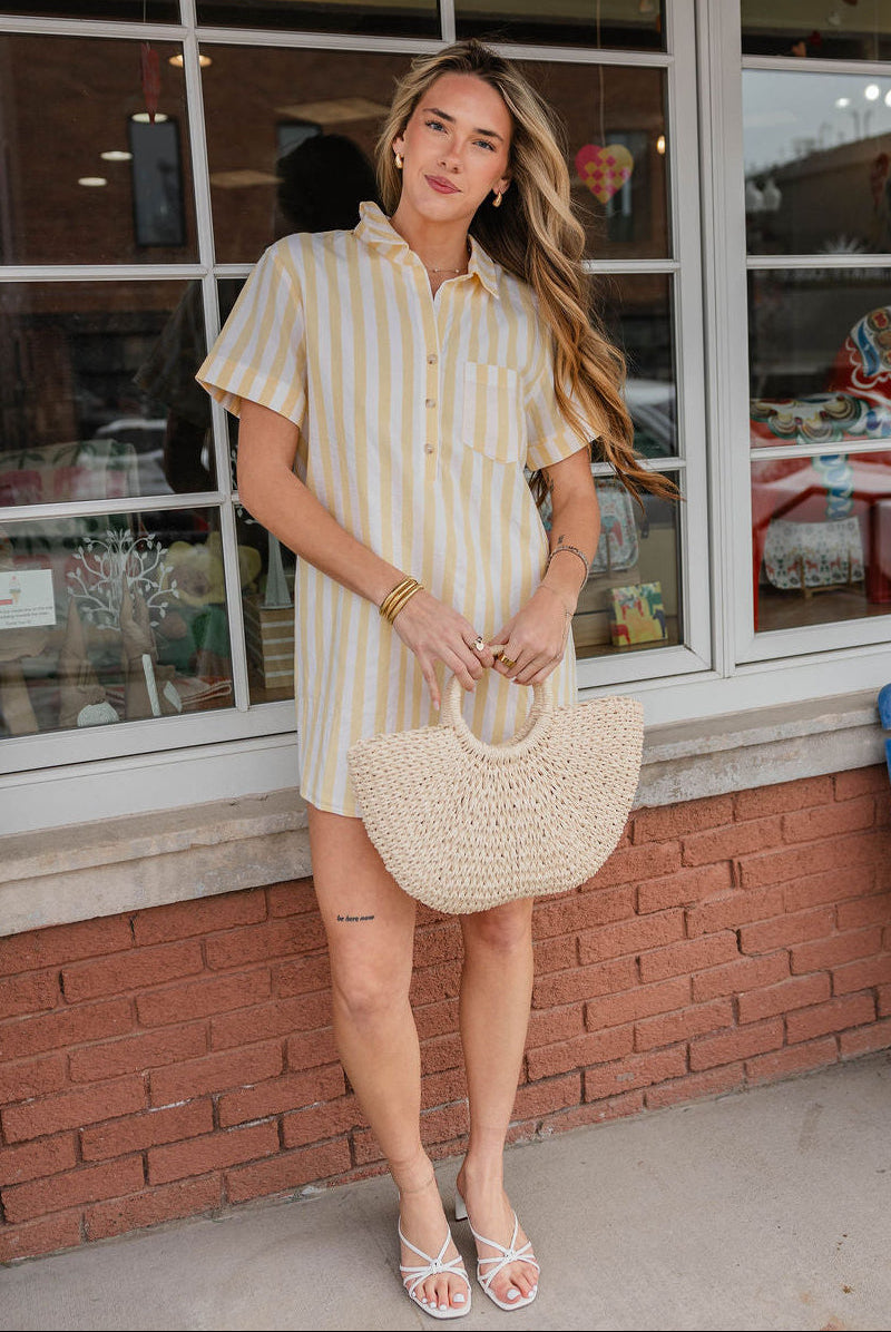 Maine Striped Mini Dress