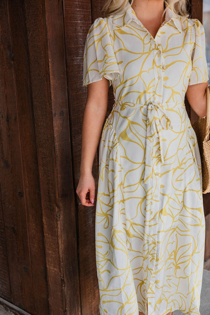 Honey Blossom Midi Dress
