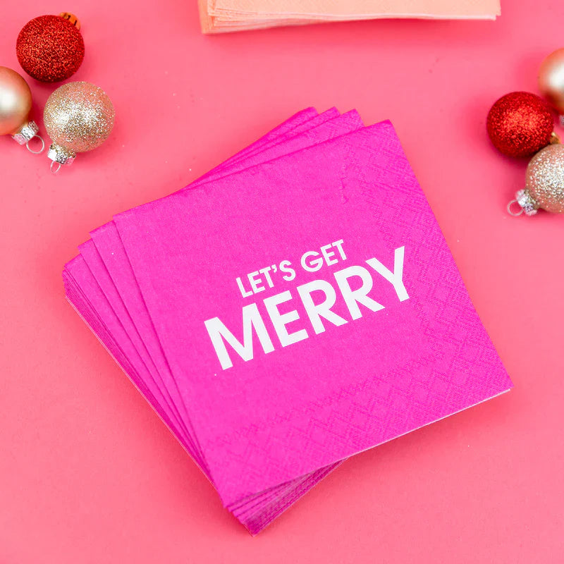 Let's Get Merry Cocktail Napkins