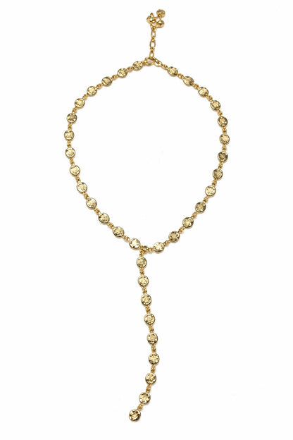 Stradella Mini Gold Coin Lariat Necklace