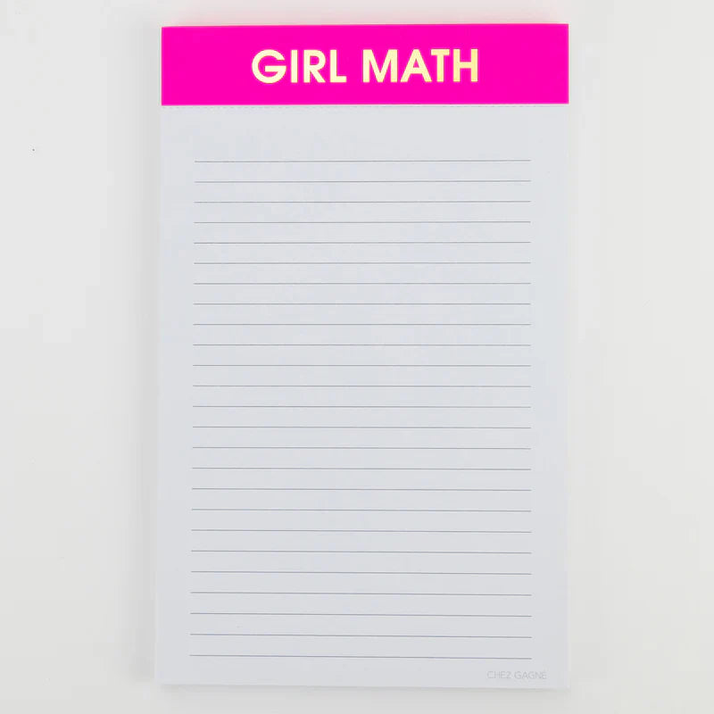 Girl Math Notepad
