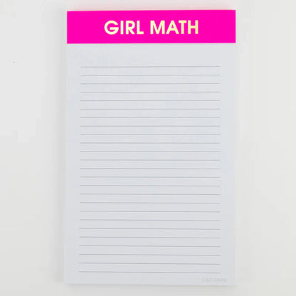 Girl Math Notepad