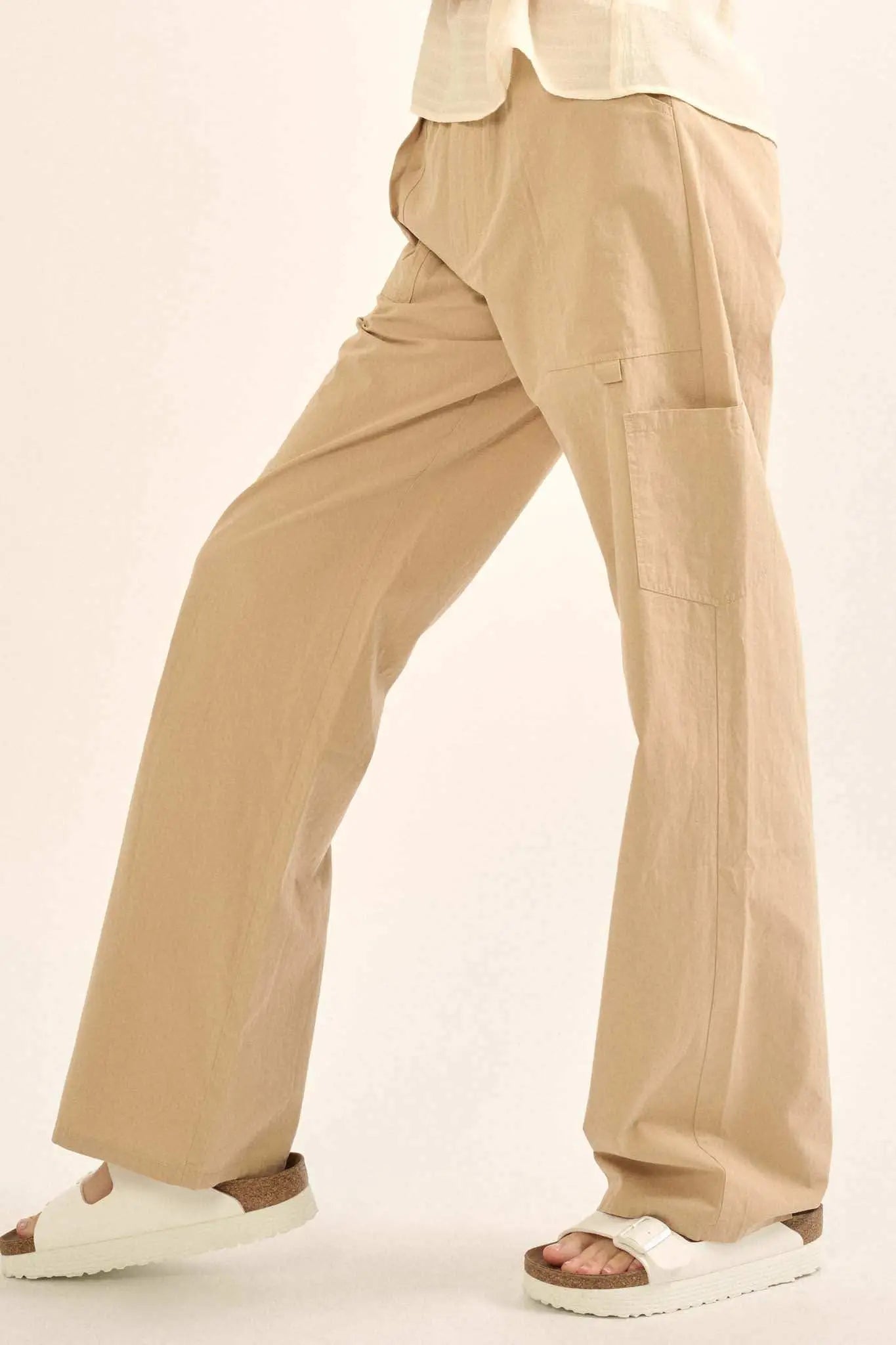 Walk Tall Straight-Leg Cotton Twill Cargo Pants