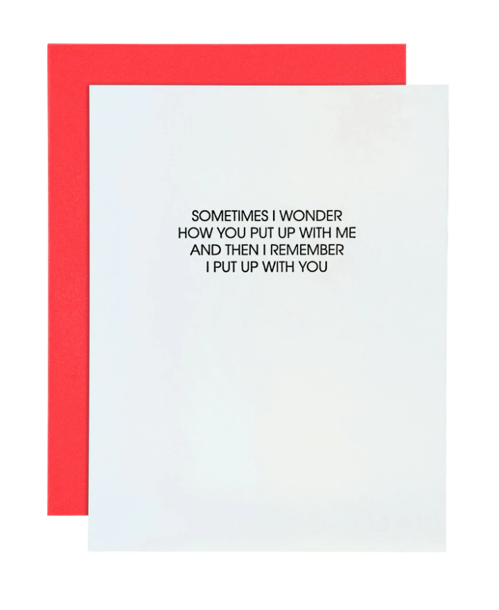 Put Up With Me Card